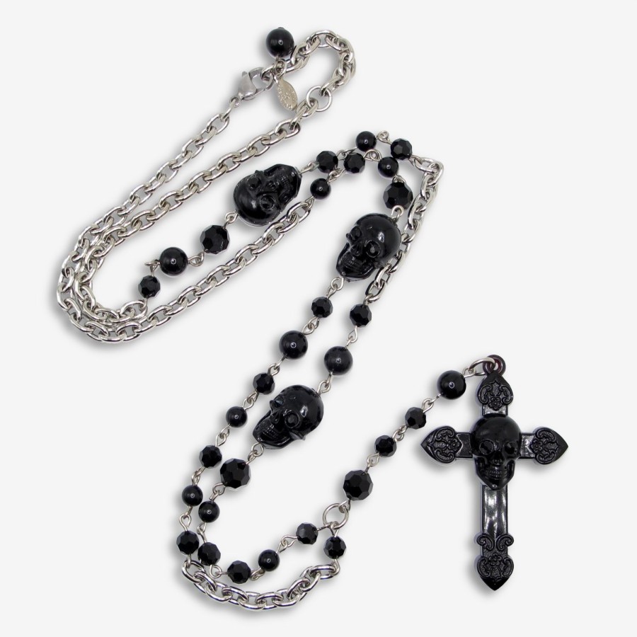 Necklaces Tarina Tarantino | Skull Rosary Necklace