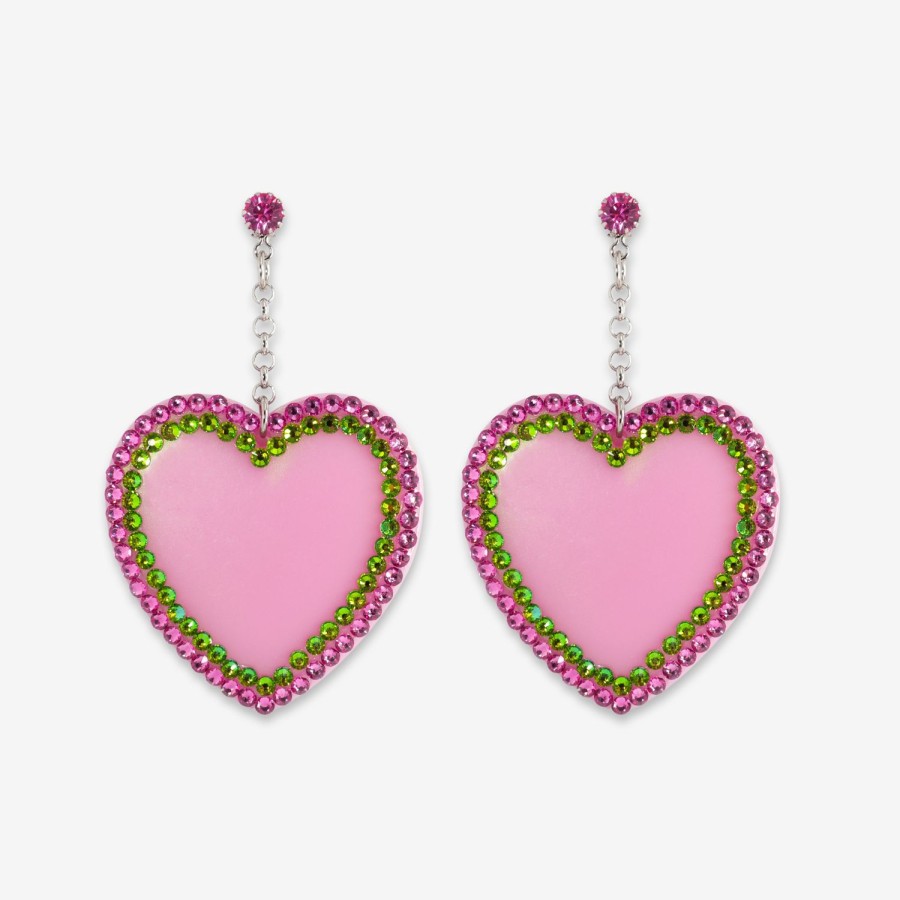 Earrings Tarina Tarantino | Large Pave' Hearts