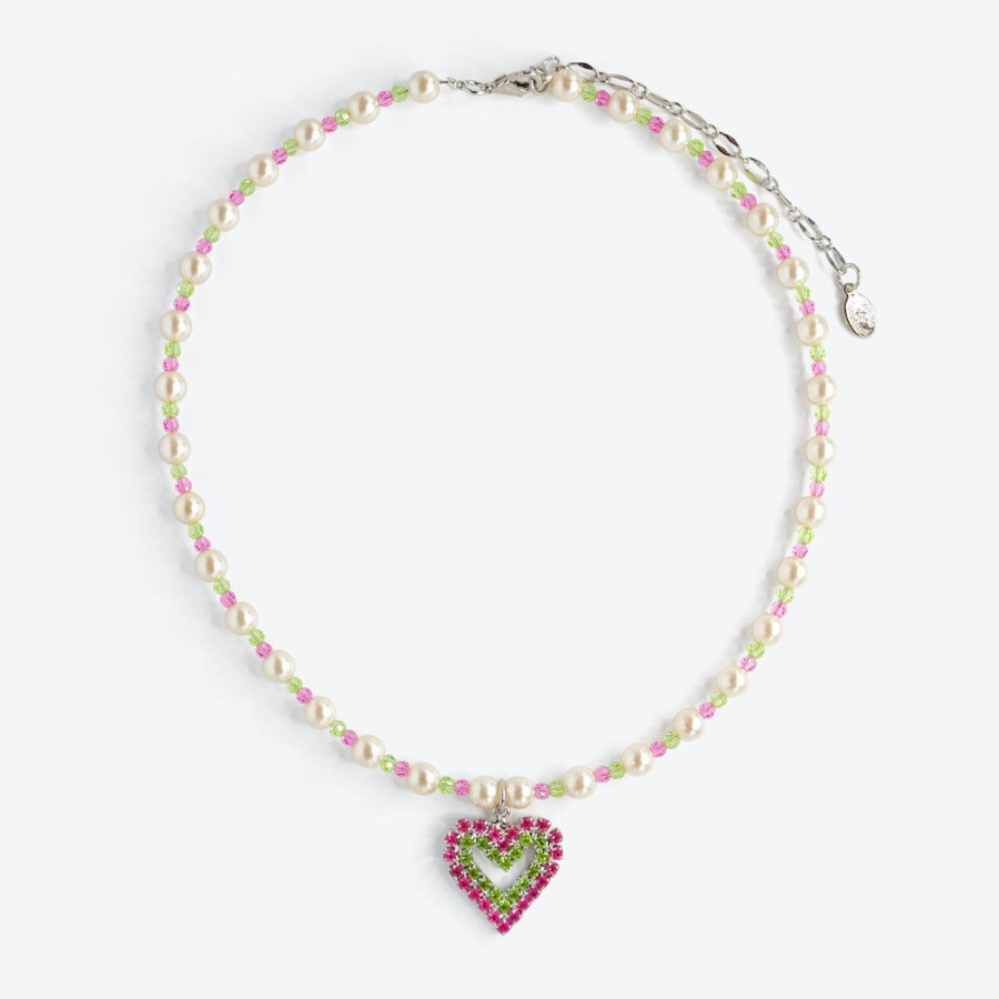 Necklaces Tarina Tarantino | Pearl Heart Necklace