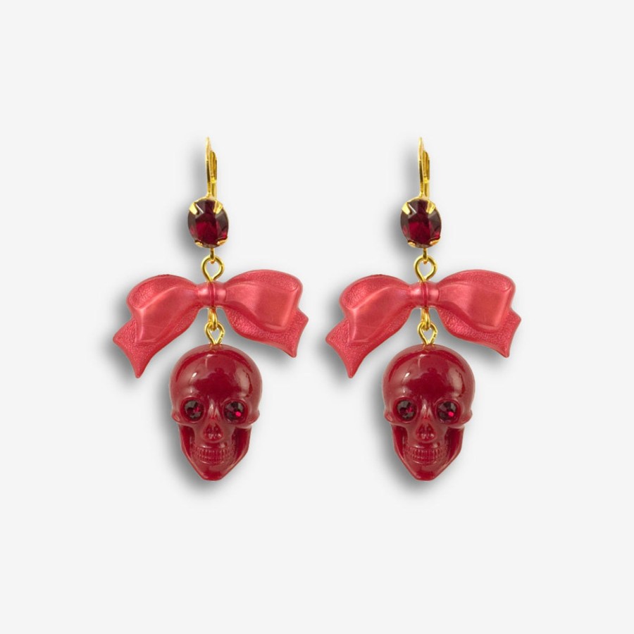 Earrings Tarina Tarantino | Skull Bow Earrings