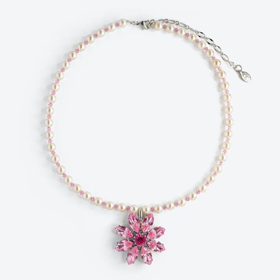 Necklaces Tarina Tarantino | Pink Daisy Choker