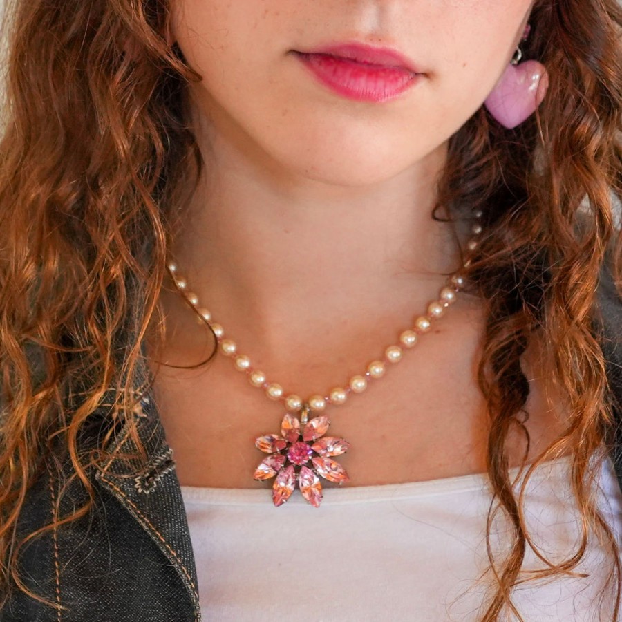 Necklaces Tarina Tarantino | Pink Daisy Choker