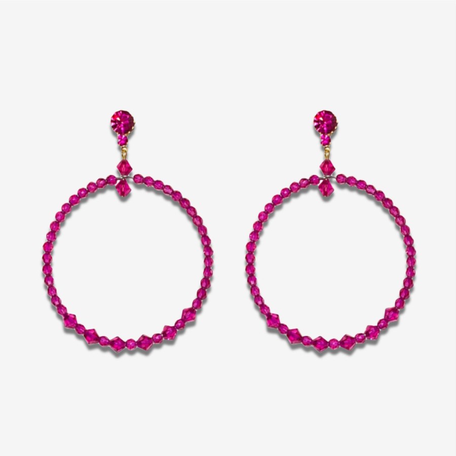 Earrings Tarina Tarantino | Lola Crystal Hoops