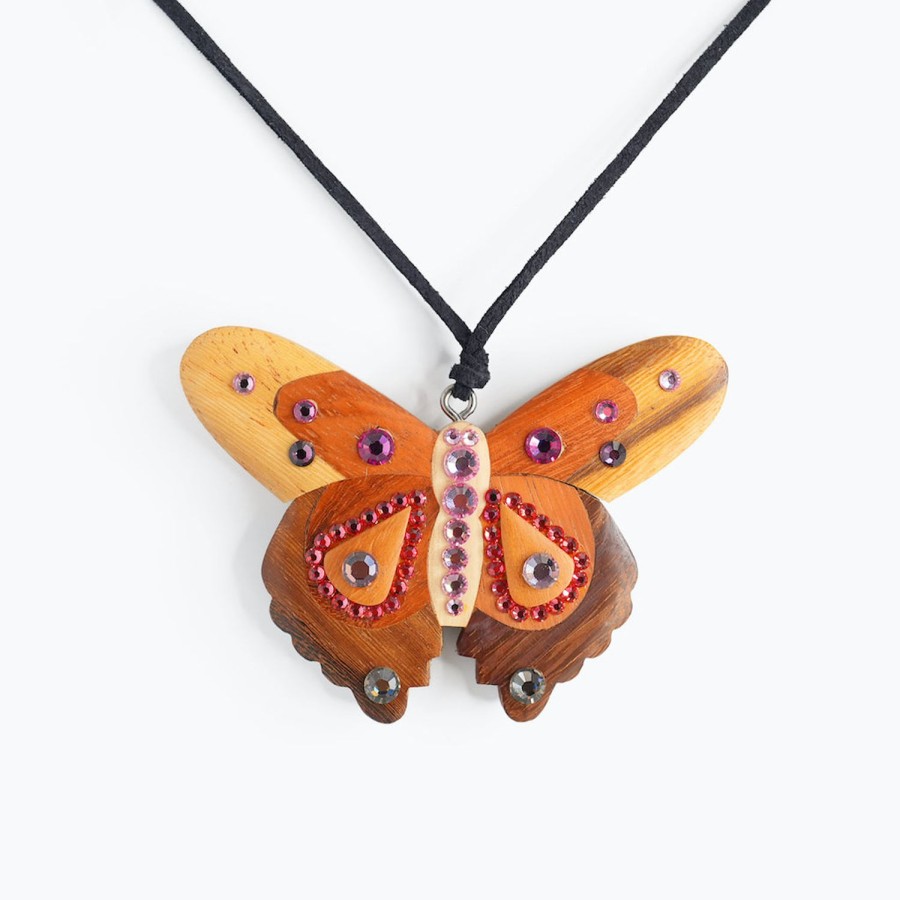 Necklaces Tarina Tarantino | Butterfly Wood Wrap