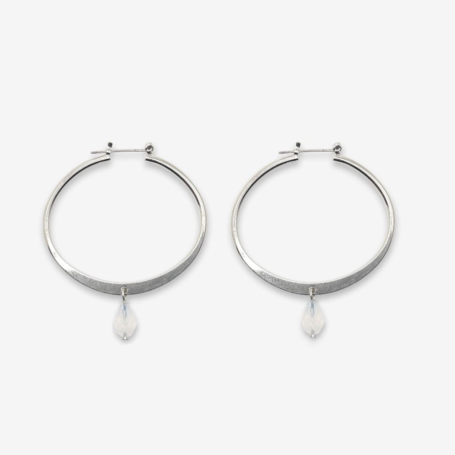 Earrings Tarina Tarantino | Oval Drop Hoops